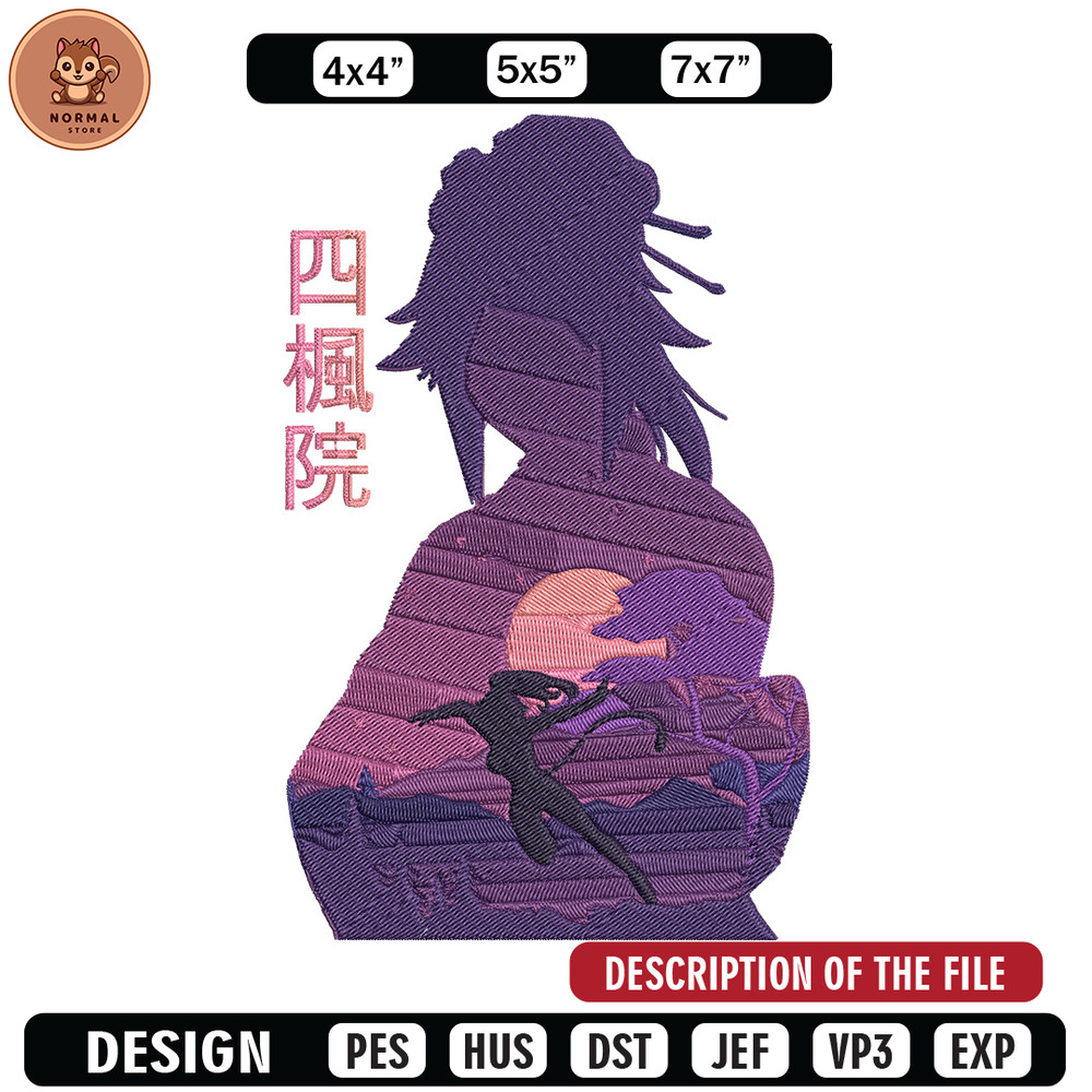 Shihouin Yoruichi Embroidery Design, Bleach Embroidery, Embroidery File, Anime Embroidery, Anime shirt, Digital download.jpg