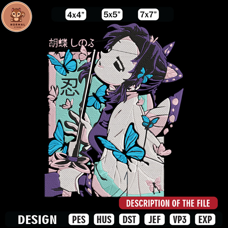 Shinobu poster Embroidery Design, Demon slayer Embroidery,Embroidery File, Anime Embroidery,Anime shirt,Digital download.jpg