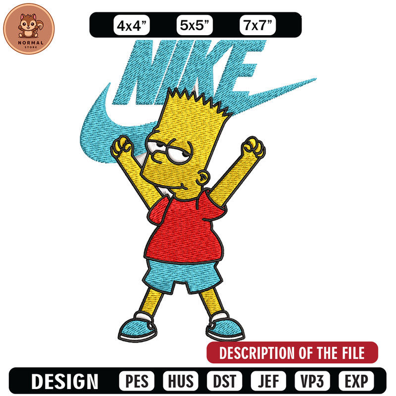 Simpson Nike Embroidery design, Simpson cartoon Embroidery, Nike design, Embroidery file, cartoon logo. Instant download.jpg