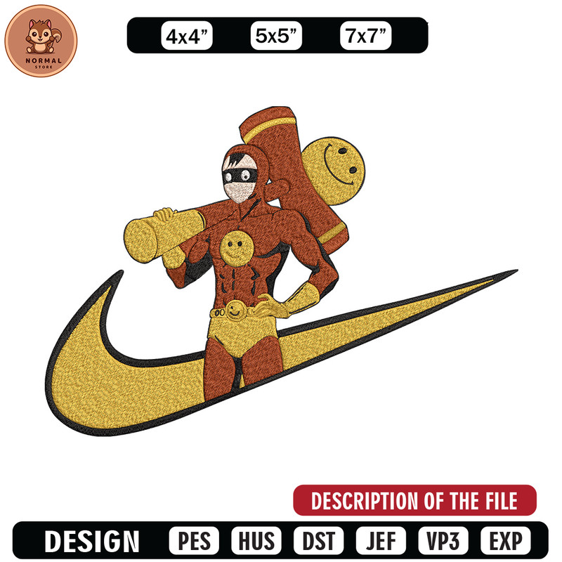 Smile Man nike Embroidery Design, One punch man Embroidery, Embroidery File,Nike Embroidery,Anime shirt,Digital download.jpg