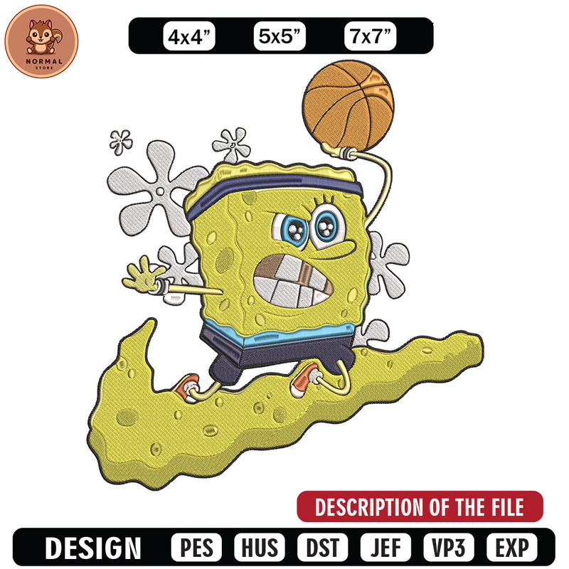 Spongebob nike Embroidery Design, Spongebob Embroidery, Embroidery File, Nike Embroidery, Anime shirt, Digital download.jpg