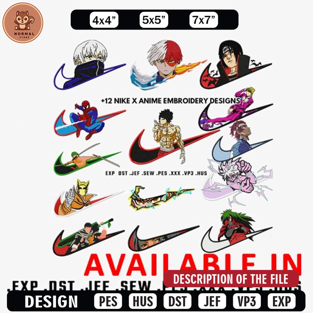 Swoosh Anime embroidery design part 1, Anime embroidery, Embroidered shirt, Anime shirt, Anime design, digital download.jpg