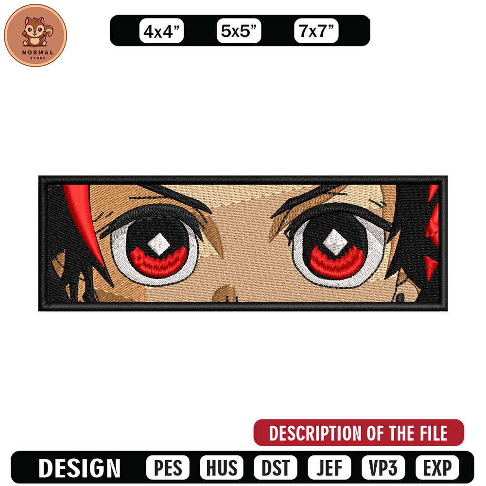 Tanjiro eyes embroidery design, Kimetsu no Yaiba embroidery, Nike design, anime design, anime shirt, Digital download.jpg