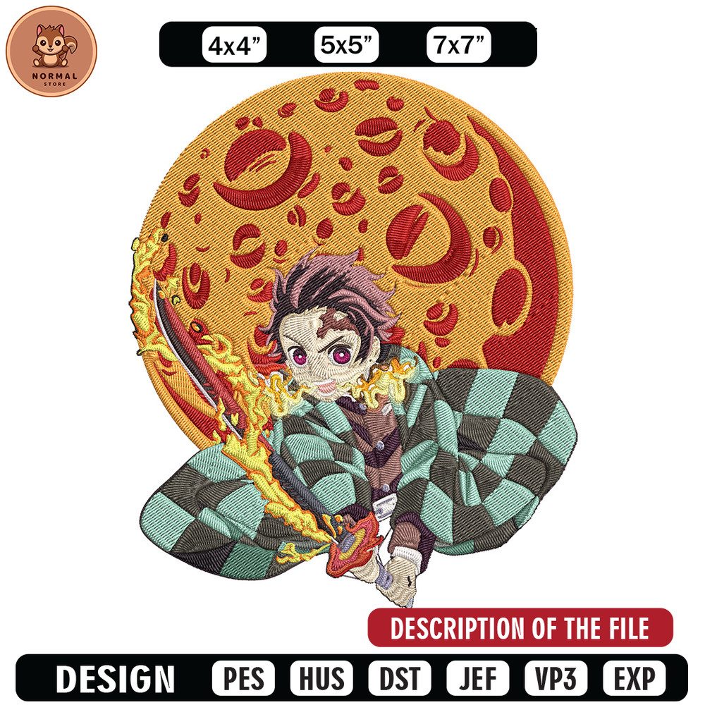 Tanjiro fire Embroidery Design, Demon slayer Embroidery,Embroidery File,Anime Embroidery, Anime shirt,Digital download.jpg