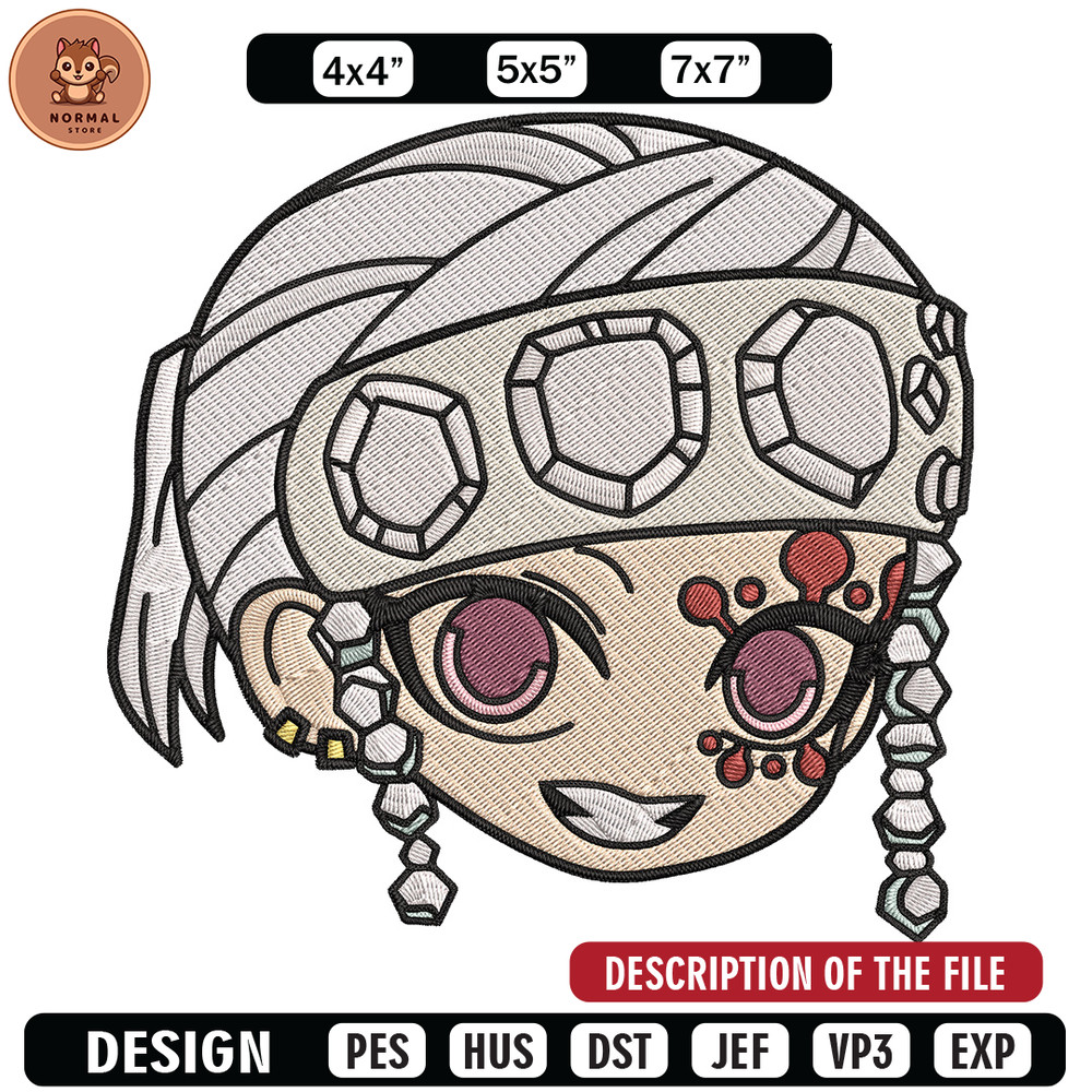 Tengen sticker Embroidery Design, Demon slayer Embroidery, Embroidery File, Anime Embroidery, Digital download.jpg