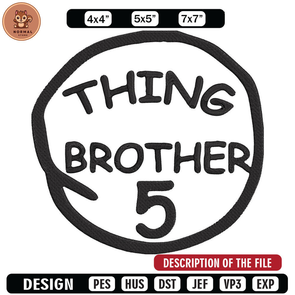 Thing Brother 5 Embroidery Design, Embroidery File, logo Embroidery, logo shirt, Embroidery design, Digital download..jpg
