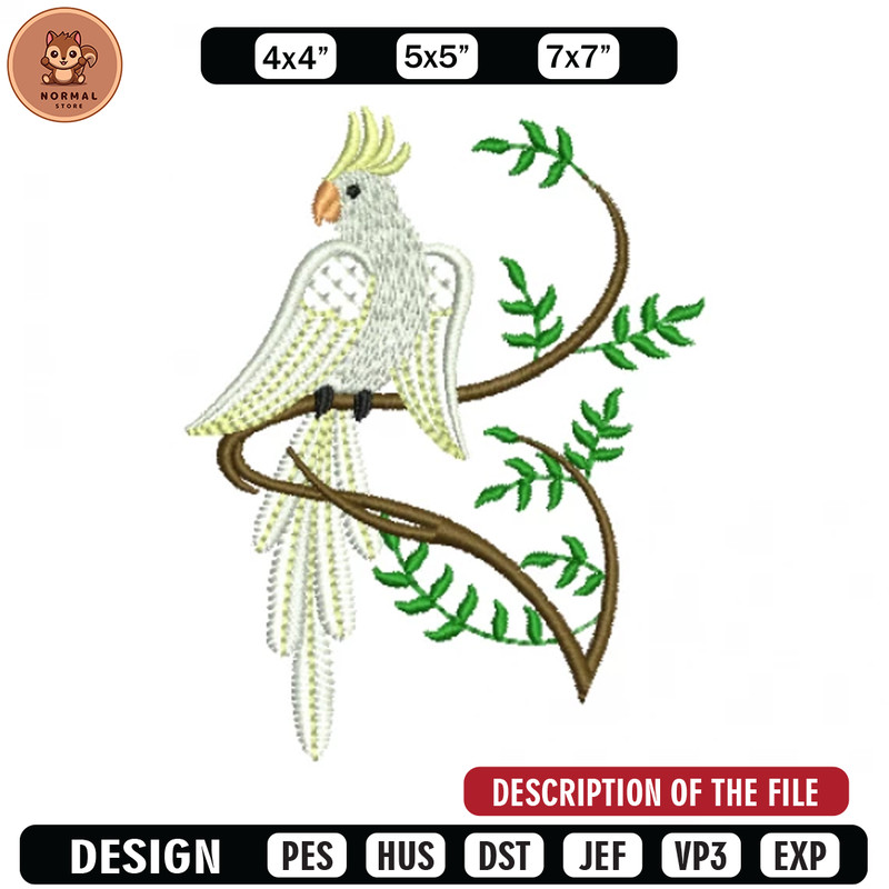 White bird embroidery design, Embroidery design, Sale design, Embroidered shirt, Animal Embroidered, digital download.jpg