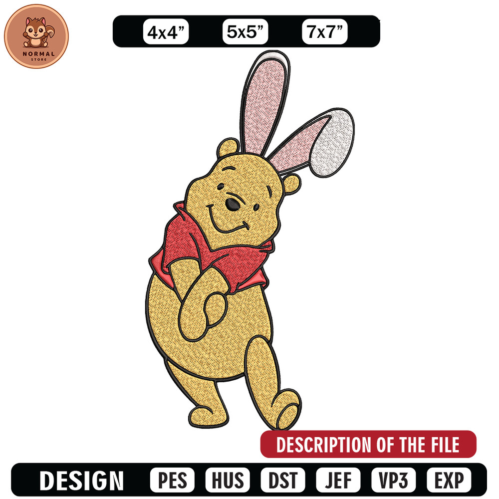 Winnie The Pooh Embroidery design, Winnie The Pooh Embroidery, Embroidery File, cartoon design, Digital download..jpg