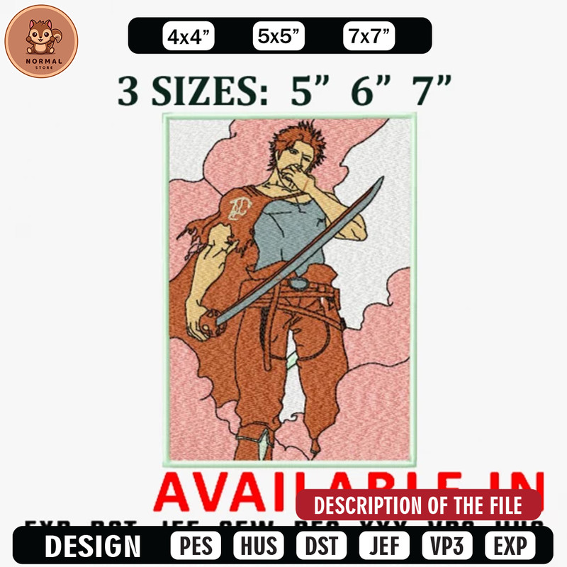 Yami sword embroidery design, Anime Embroidery, Anime shirt, Anime design, Embroidered shirt, digital download.jpg