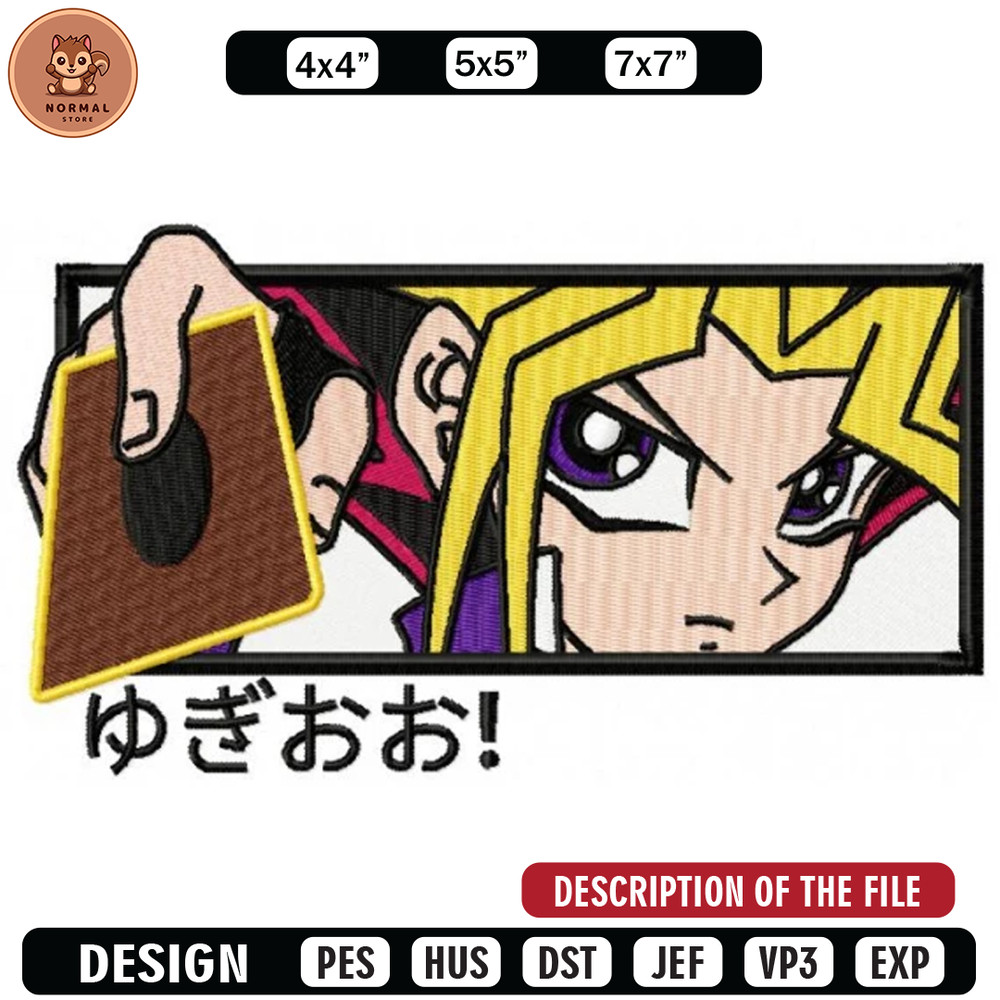 Yu gi oh embroidery design, Anime Embroidery, Anime shirt, Anime design, Embroidered shirt, digital download.jpg