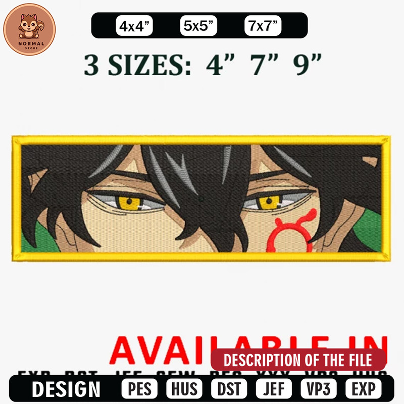 Yuno eyes embroidery design, Anime Embroidery, Anime shirt, Anime design, Embroidered shirt, digital download.jpg