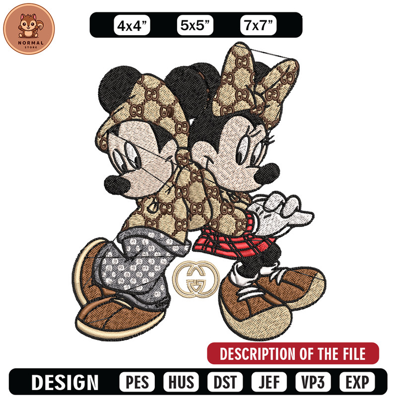 Couple gucci mouse Embroidery Design, Gucci Embroidery, Embroidery File, Logo shirt,Sport Embroidery, Digital download.jpg