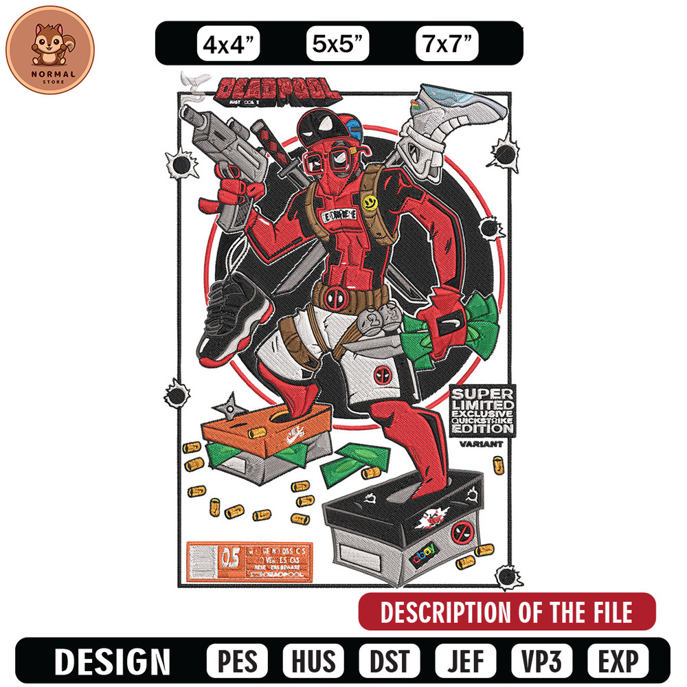 Deadpool poster Embroidery Design, Deadpool Embroidery, Embroidery File, Anime Embroidery, Anime shirt, Digital download 1.jpg