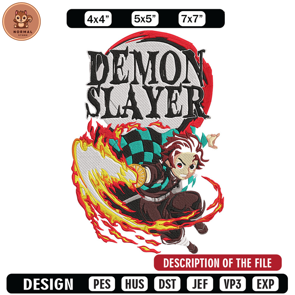 Demon slayer poster Embroidery Design, Demon slayer Embroidery, Embroidery File, Anime Embroidery, Digital download.jpg