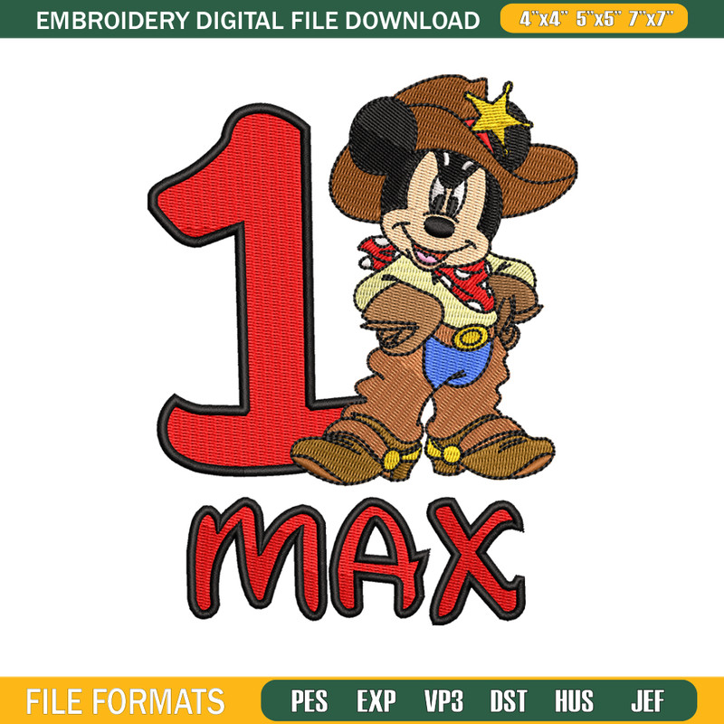 1 Max Mickey Mouse embroidery design, Mickey embroidery, logo design, Logo shirt, disney embroidery, Digital download.jpg