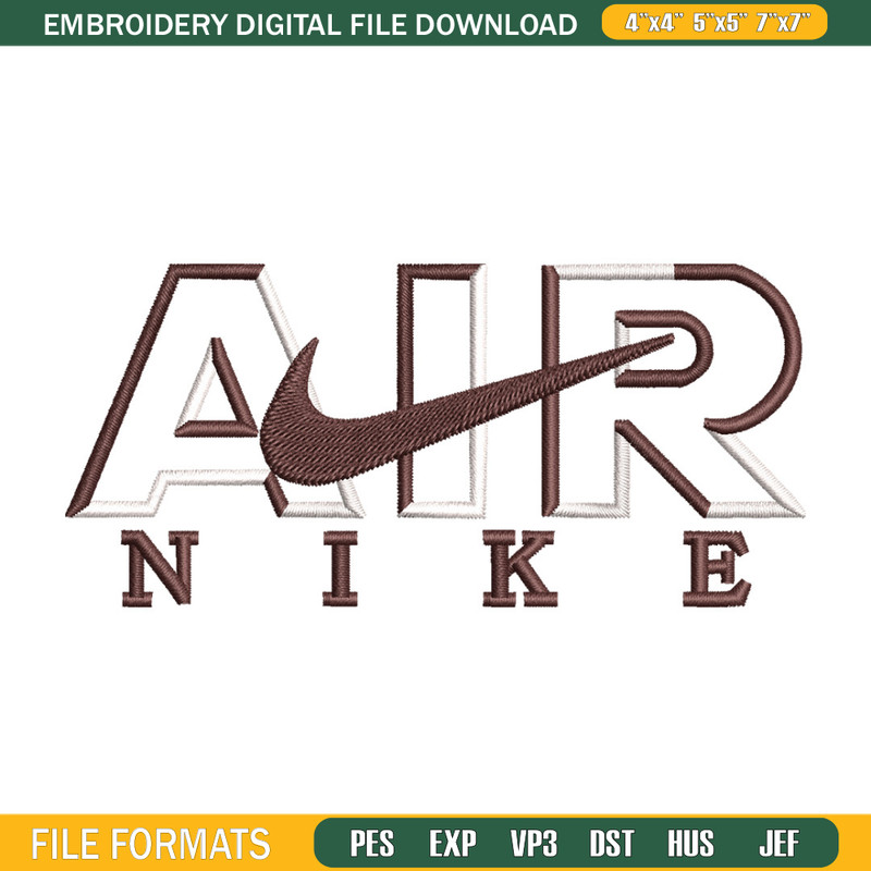 Air nike embroidery design, Nike embroidery, Embroidery file, Embroidery shirt, Nike design, Digital download.jpg