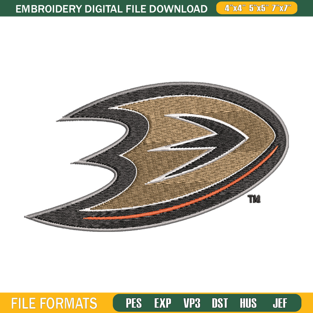 Anaheim Ducks logo Embroidery, NHL Embroidery, Sport embroidery, Logo Embroidery, NHL Embroidery design.jpg