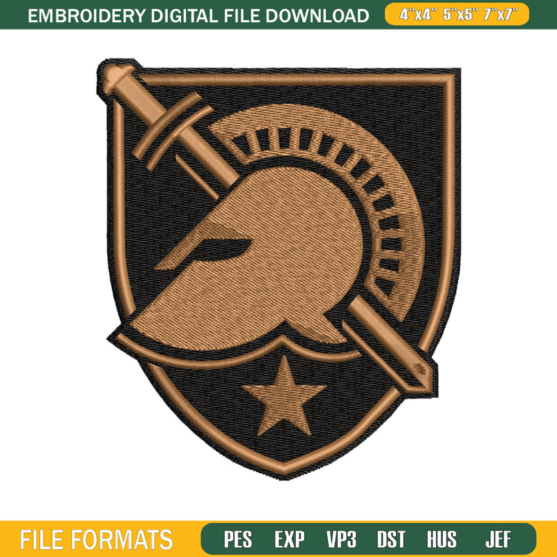 Army Black Knights embroidery design, Army Black Knights embroidery, Sport embroidery, NCAA embroidery..jpg