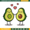 Avocado Love embroidery design, Avocado Love embroidery, logo design, embroidery file, logo shirt, Digital download..jpg