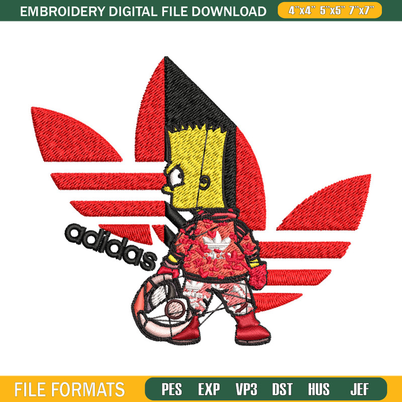 Bart racer adidas Embroidery Design, Adidas Embroidery, Brand Embroidery, Embroidery File, Logo shirt, Digital download.jpg