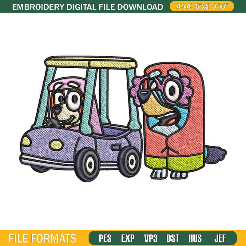 Bluey bingo Embroidery design, Bluey Embroidery, Embroidery File, cartoon design, cartoon shirt, Digital download..jpg