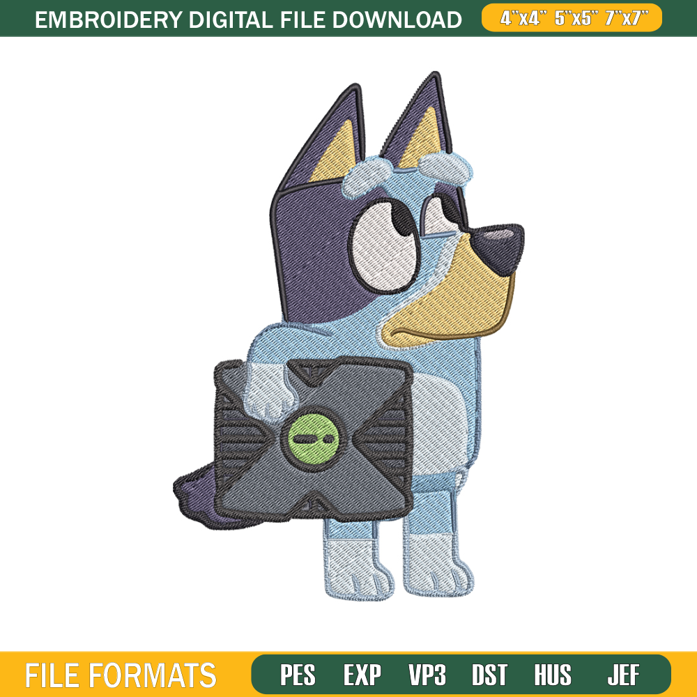 Bluey cartoon Embroidery, Bluey Embroidery, Embroidery File, cartoon design, cartoon shirt, Digital download..jpg