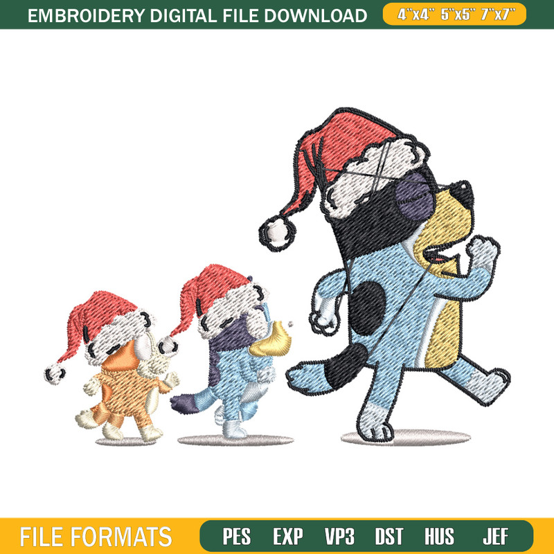 Bluey family Embroidery Design, Bluey Embroidery, Embroidery File, Brand Embroidery, Logo shirt, Digital download.jpg