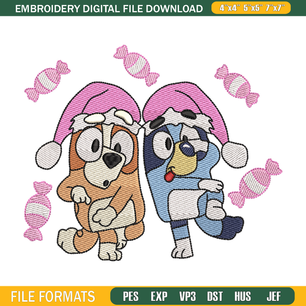 Bluey funny embroidery design, Bluey embroidery, Chrismas design, Embroidery file, Embroidery shirt, Digital download.jpg