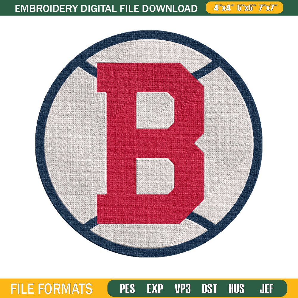 Boston Red Sox Logo embroidery design, logo sport embroidery, baseball embroidery, logo shirt, MLB embroidery. (13).jpg