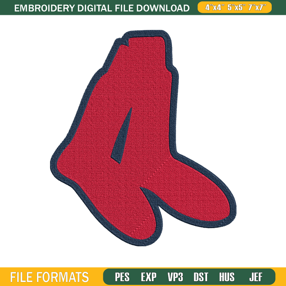 Boston Red Sox Logo embroidery design, logo sport embroidery, baseball embroidery, logo shirt, MLB embroidery. (14).jpg