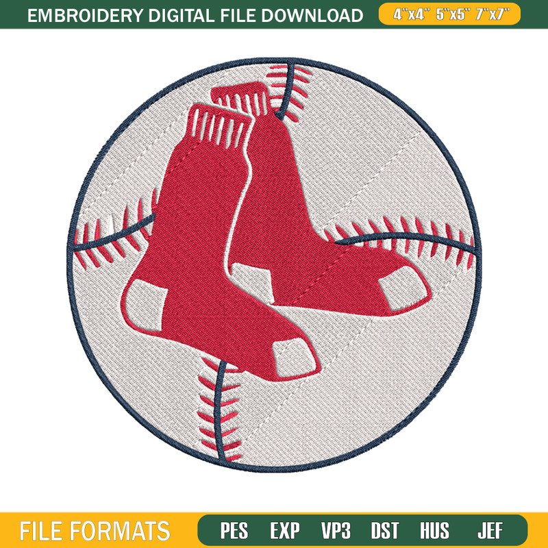 Boston Red Sox Logo embroidery design, logo sport embroidery, baseball embroidery, logo shirt, MLB embroidery. (20).jpg