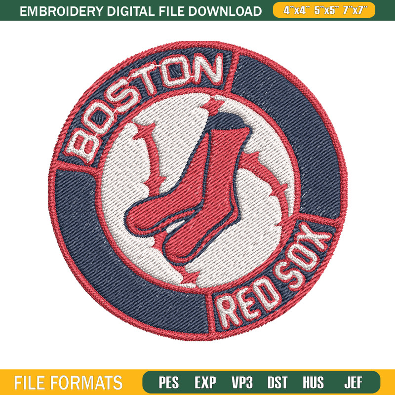 Boston Red Sox Logo embroidery design, logo sport embroidery, baseball embroidery, logo shirt, MLB embroidery. (5).jpg