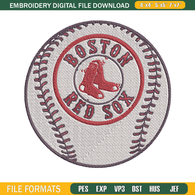 Boston Red Sox Logo embroidery design, logo sport embroidery, baseball embroidery, logo shirt, MLB embroidery. (6).jpg