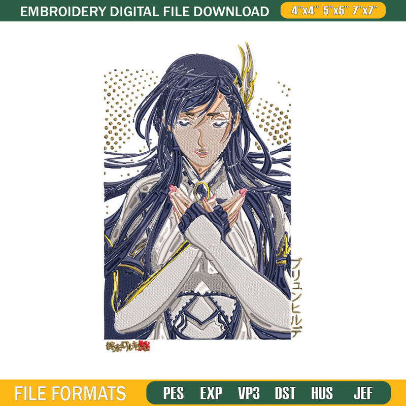 Brunhilde poster Embroidery Design, Ragnarok Embroidery, Embroidery File, Anime Embroidery, Anime shirt,Digital download.jpg