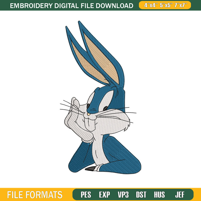 Bunny cartoon embroidery design, Cartoon embroidery, Embroidery file, Embroidery shirt, Emb design, Digital download.jpg