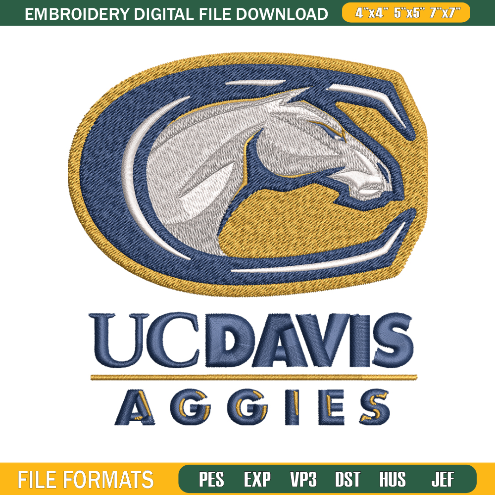 California Davis Aggies embroidery design, California Davis Aggies embroidery, Sport embroidery, NCAA embroidery..jpg