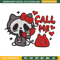 Call Me Scream Hello Kitty Embroidery design, Hallokitty Embroidery, cartoon design, Embroidery File, Digital download..jpg
