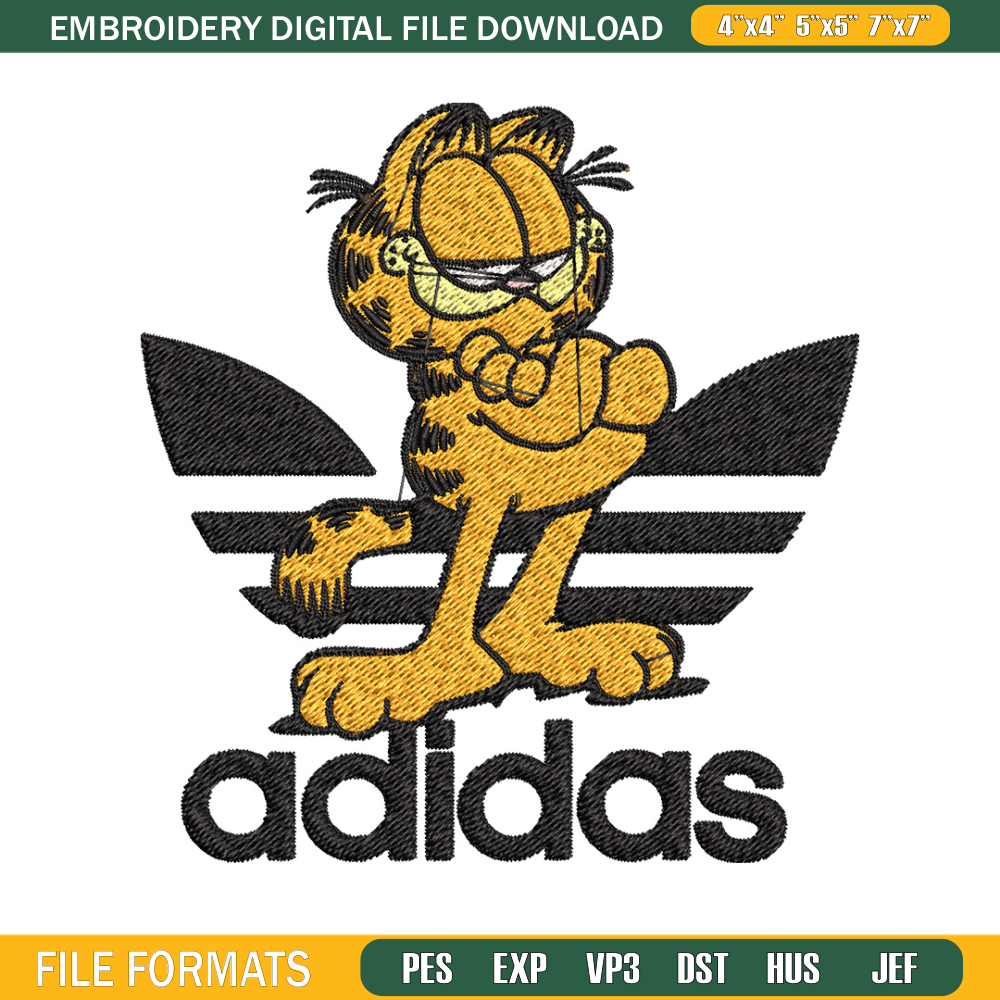 Cartoon cat adidas Embroidery Design, Adidas Embroidery, Brand Embroidery, Embroidery File,Logo shirt,Digital download 1.jpg