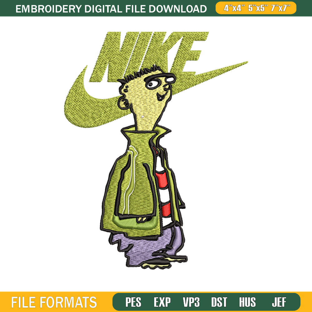 Cartoon Nike Embroidery design, Cartoon Embroidery, Nike design, Embroidery file, logo nike shirt, Instant download. 1.jpg
