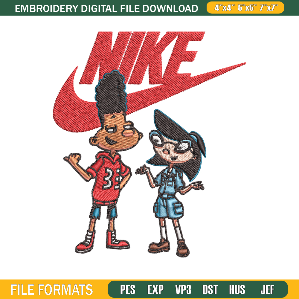 Cartoon Nike Embroidery design, cartoon Embroidery, Nike design, Embroidery file, logo shirt, Instant download. 1.jpg