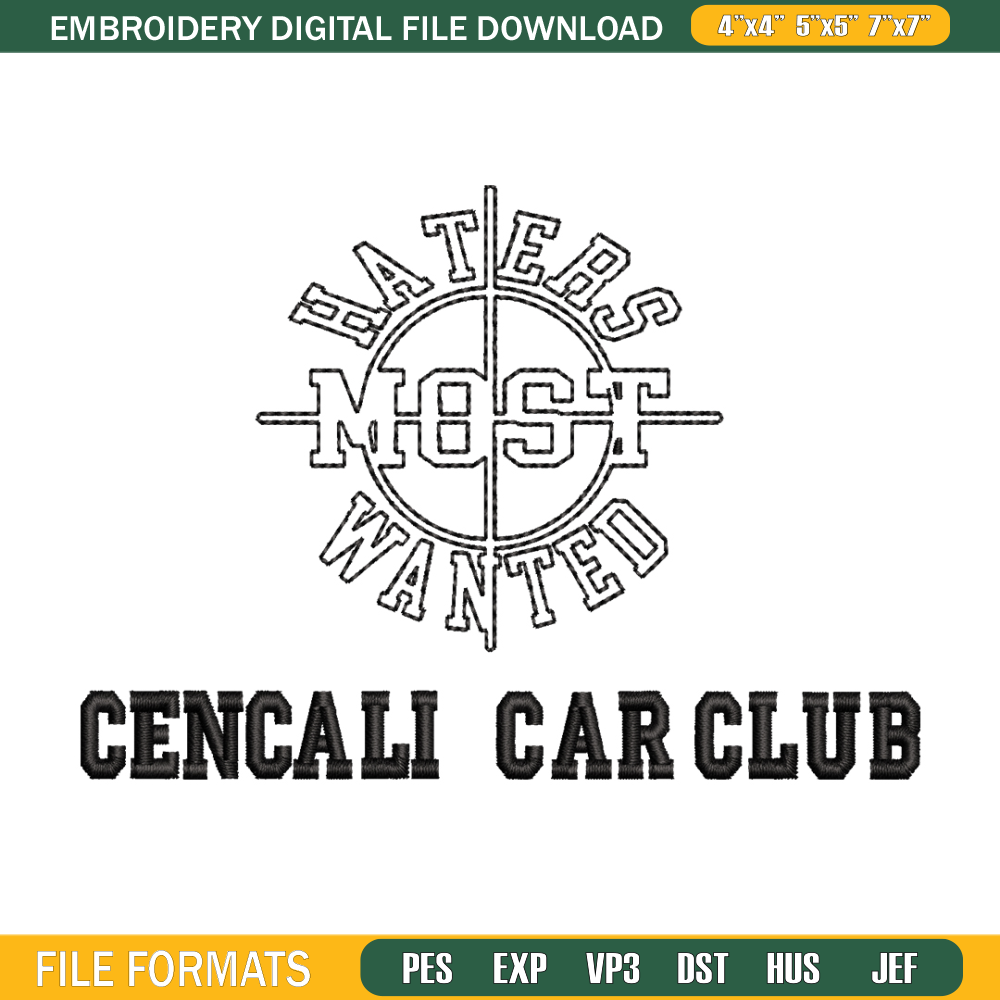 Cencali car club embroidery design, Cencali car club embroidery, logo design, embroidery file, Digital download..jpg