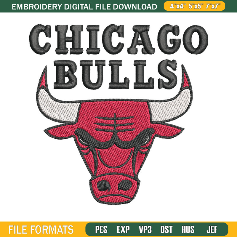 Chicago Bulls Embroidery, NBA Embroidery, Sport Embroidery design, NBA embroidery, Logo Embroidery.jpg