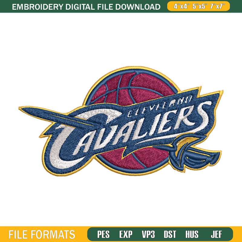 Cleveland Cavaliers Embroidery, NBA Embroidery, Sport Embroidery design, NBA embroidery, Logo Embroidery.jpg