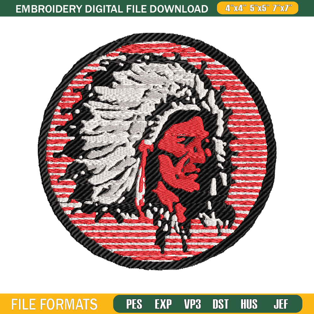 Cleveland Indians logo embroidery design, Logo Sport embroidery, baseball embroidery, logo shirt, MLB embroidery. (11).jpg