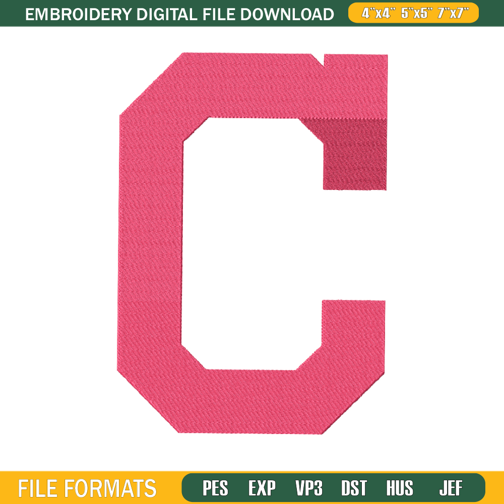 Cleveland Indians logo embroidery design, Logo Sport embroidery, baseball embroidery, logo shirt, MLB embroidery. (3).jpg