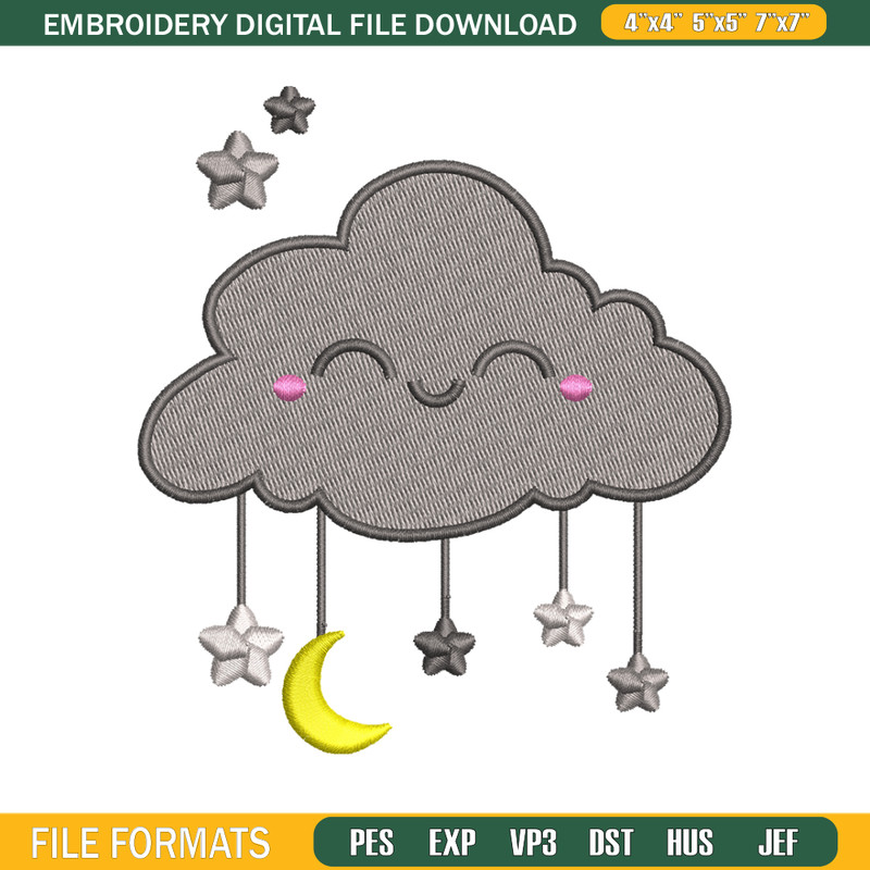 Clouds cute logo embroidery design, logo embroidery, logo design, Embroidery shirt, logo shirt, Instant download.jpg