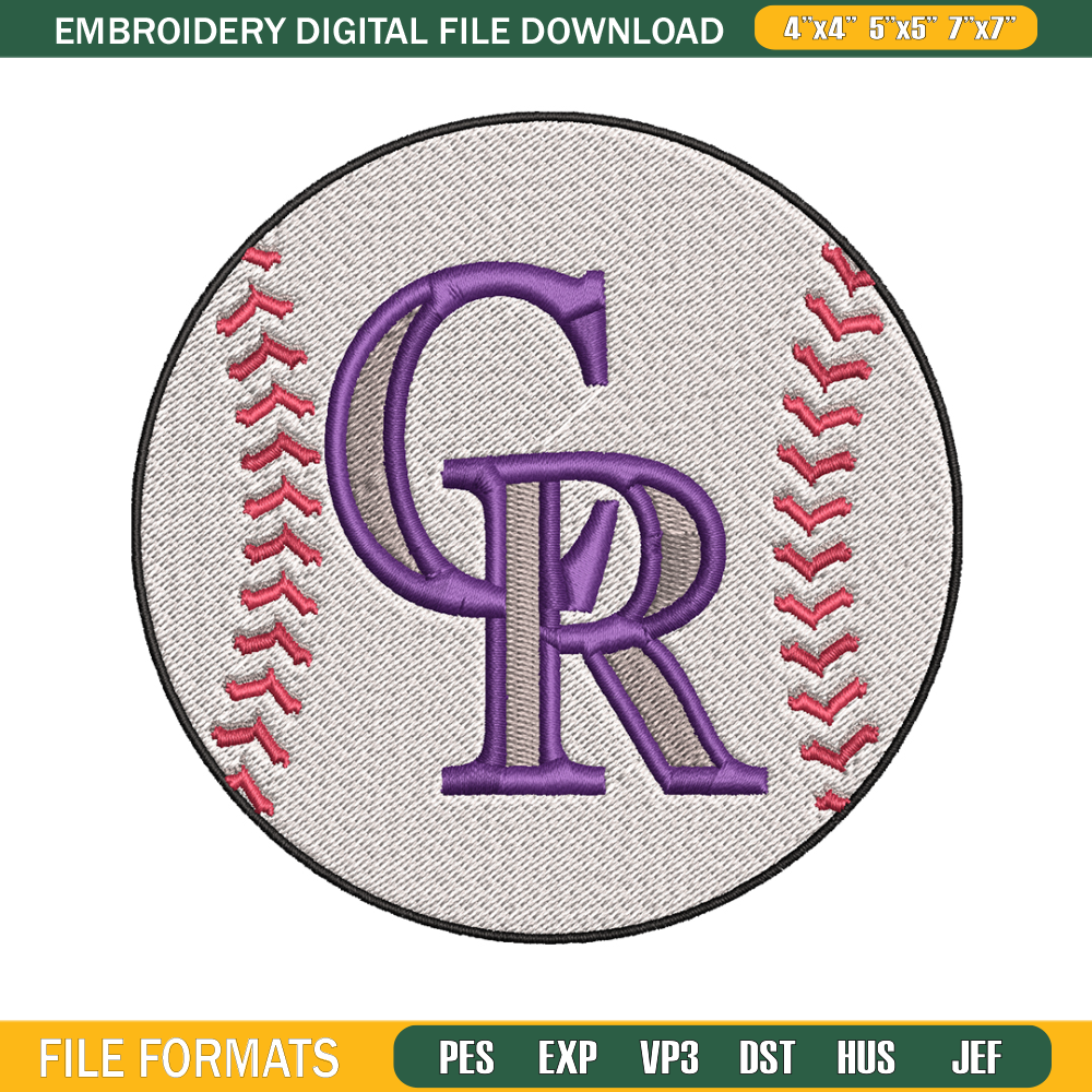 Colorado Rockies Logo embroidery design, logo sport embroidery, baseball embroidery, logo shirt, MLB embroidery. (12).jpg