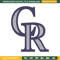 Colorado Rockies Logo embroidery design, logo sport embroidery, baseball embroidery, logo shirt, MLB embroidery. (2).jpg