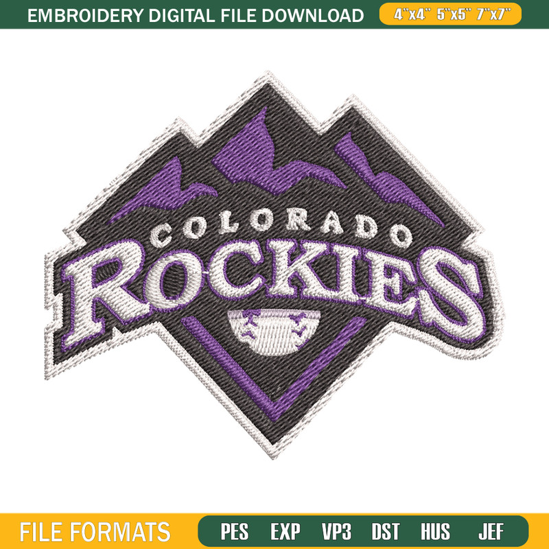 Colorado Rockies Logo embroidery design, logo sport embroidery, baseball embroidery, logo shirt, MLB embroidery. (5).jpg