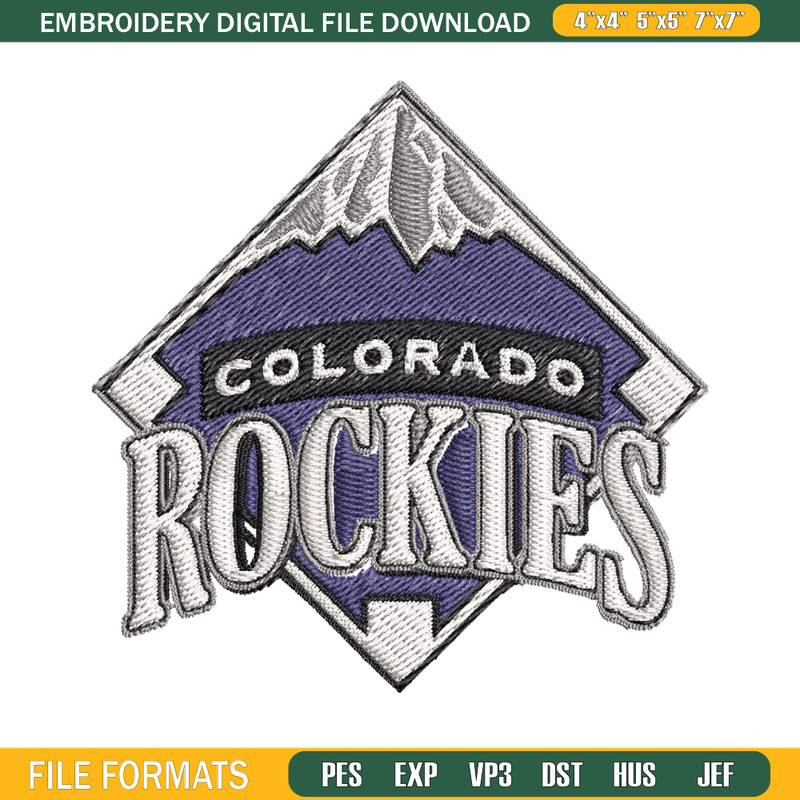 Colorado Rockies Logo embroidery design, logo sport embroidery, baseball embroidery, logo shirt, MLB embroidery..jpg
